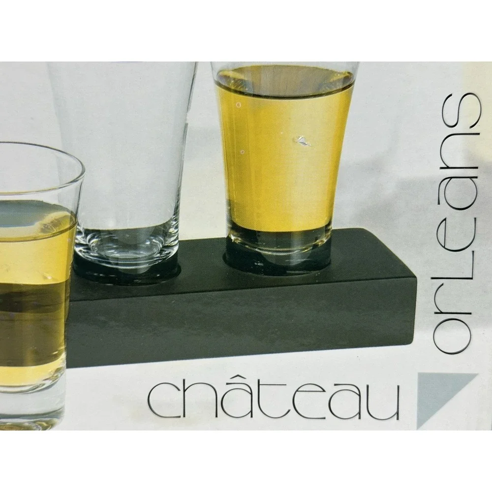 7 Piece HOME ESSENTIALS CHATEAU ORLEANS Shot Glass Set New in Box